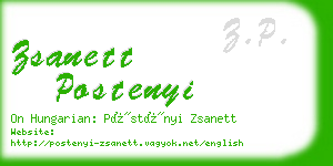 zsanett postenyi business card